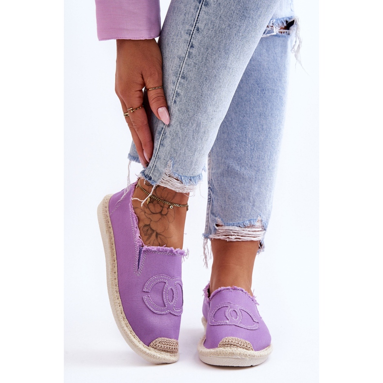 Klasické dámské espadrilky Violet Flaure fialový 2