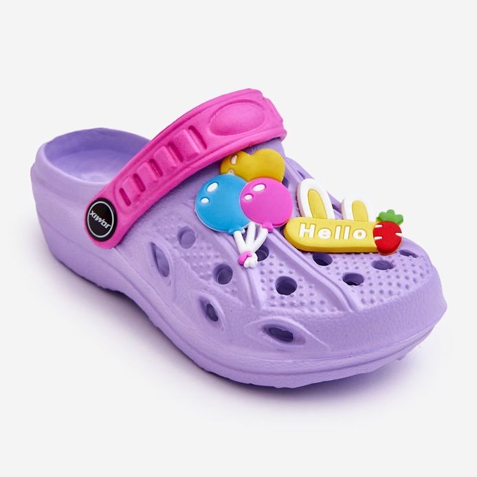 WJ1 Dětské pěnové lehké skluzavky Crocs Fialové sladkosti fialová 1