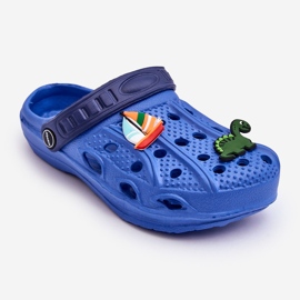 Dětské pěnové lehké Crocs Slides Blue Sweets modrý 1