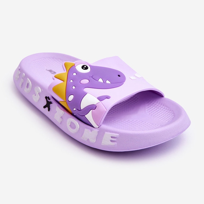 Dětské pěnové pantofle Dinosaur Purple Dario fialová 1