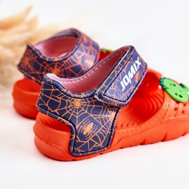 Lehké pěnové dětské sandály na suchý zip Orange Asti pomerančový 2