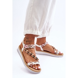 Pohodlné dámské sandály na klínu bílé Jodie bílý 1