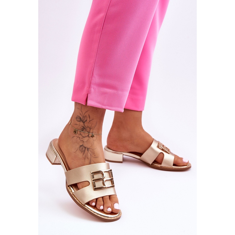 Dámské elegantní pantofle se zlatým zdobením Atlantis 1 Dámské elegantní pantofle se zlatým zdobením Atlantis 1