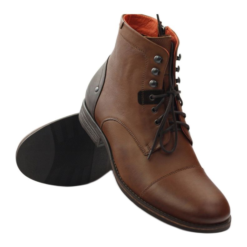 Zimní zavazované boty Pilpol PC6009 hnědý 3