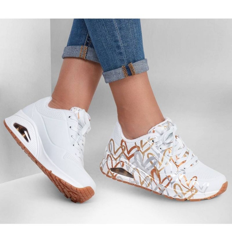 Boty Skechers Uno Metallic Love W 155523/WTGD bílý 1