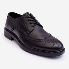WD1 Pánské elegantní kožené boty černé Gustavo černý 1