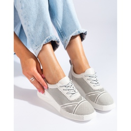 ARTIKER Lehké kožené tenisky šedá 1