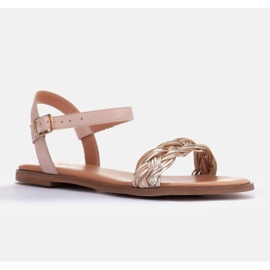 Marco Shoes Ploché sandály béžový 1