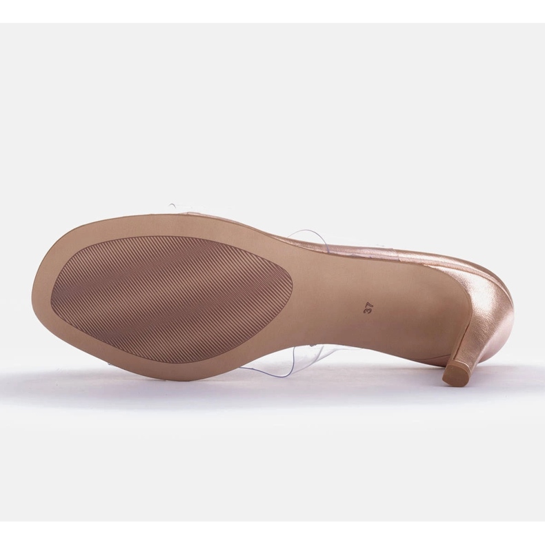 Marco Shoes Sandály s průhlednými pruhy růžový 1