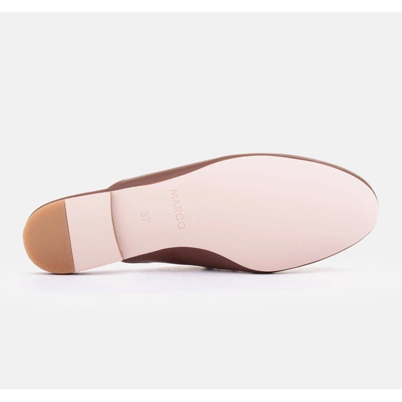 Marco Shoes Pantofle s ozdobou hnědý 2