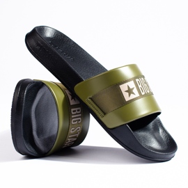 Pánské zelené pantofle Big Star LL174458 zelená 1