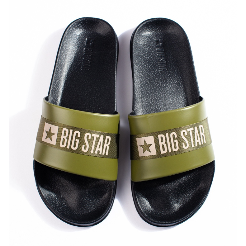 Pánské zelené pantofle Big Star LL174458 zelený 2