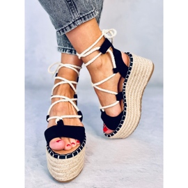 Klínové espadrilky Marge Black černý 1