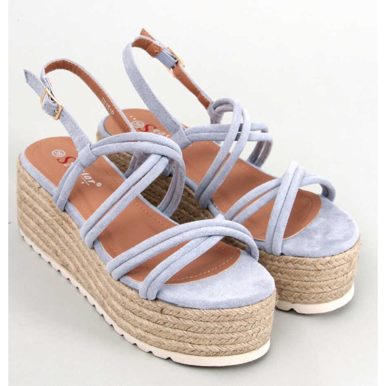 Klínové espadrilky Altman Blue modrý 1