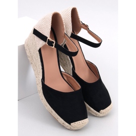 Klínové espadrilky Platten Black černá 1