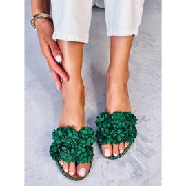 Květinové pantofle Prima Green zelená 2 Květinové pantofle Prima Green zelená 2