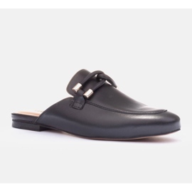 Marco Shoes Pantofle s ozdobou černý 1