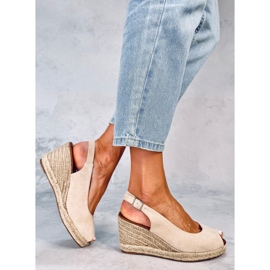 Nevil Beige espadrilky s otevřenou špičkou béžový 1 Nevil Beige espadrilky s otevřenou špičkou béžový 1