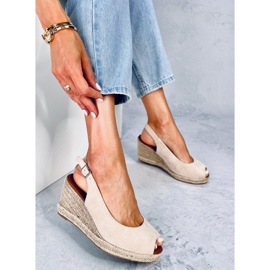 Nevil Beige espadrilky s otevřenou špičkou béžový 2 Nevil Beige espadrilky s otevřenou špičkou béžový 2