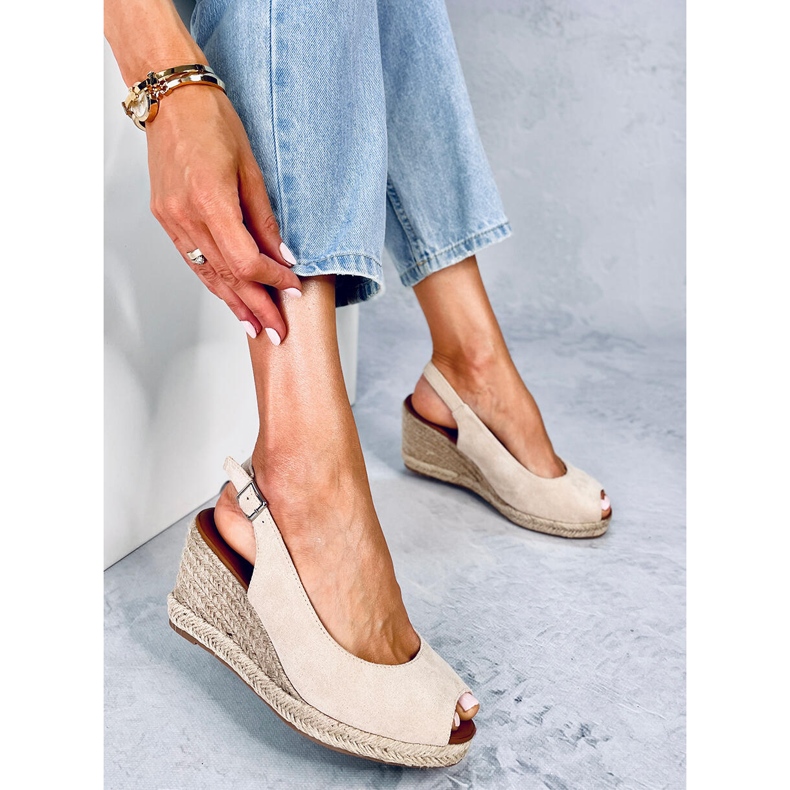 Nevil Beige espadrilky s otevřenou špičkou béžový 2 Nevil Beige espadrilky s otevřenou špičkou béžový 2