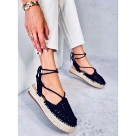 Dámské krajkové espadrilky Yaweh Black černá 2