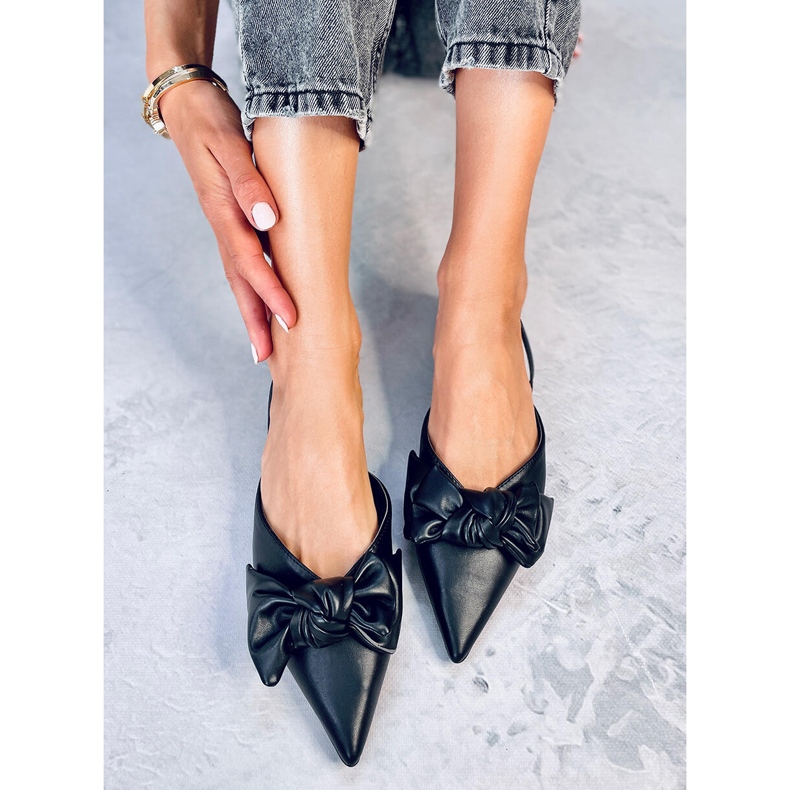 Balerínky s otevřeným podpatkem Loon Black černá 1 Balerínky s otevřeným podpatkem Loon Black černá 1