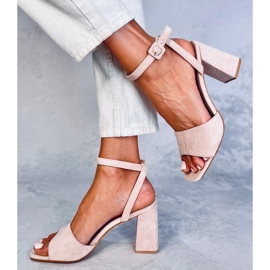 Sandály na sloupku Loya Pink růžový 2