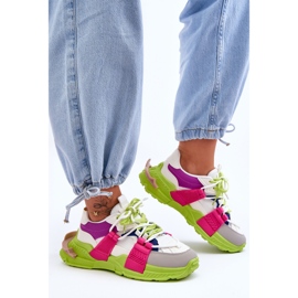 PS1 Dámské módní šněrovací sportovní boty Zeleno-růžová Chillout! zelená 1 PS1 Dámské módní šněrovací sportovní boty Zeleno-růžová Chillout! zelená 1