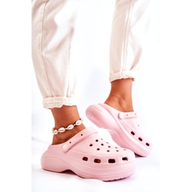 Dámské pěnové pantofle Crocs Pink Coline růžový 3