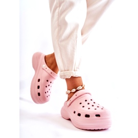 Dámské pěnové pantofle Crocs Pink Coline růžový 2