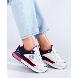 Dámské bílé tenisky na platformě LL274369 Big Star bílý 1 Dámské bílé tenisky na platformě LL274369 Big Star bílý 1