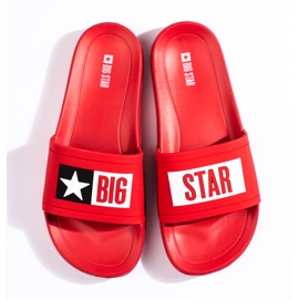Pánské červené pantofle Big Star DD174702 červený 1