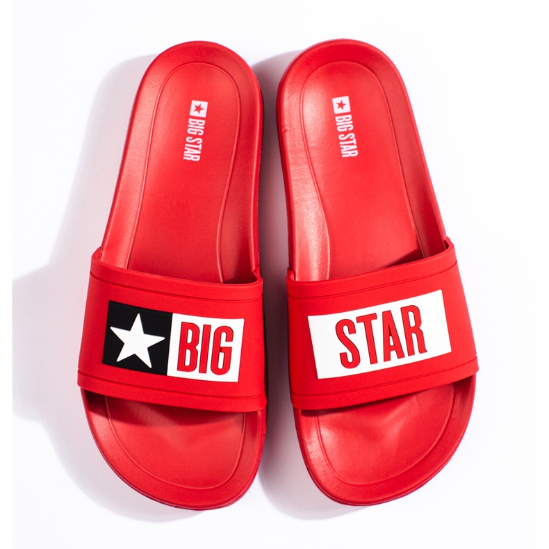 Pánské červené pantofle Big Star DD174702 červený 1