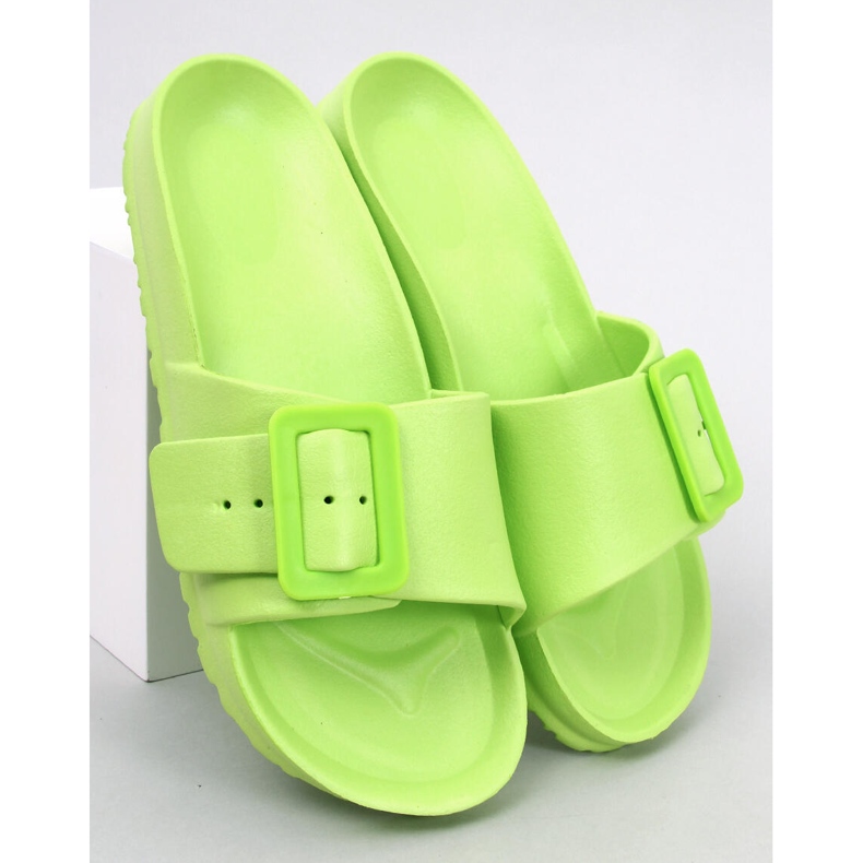 Gumové skluzavky Romero Green s přezkou zelený 1