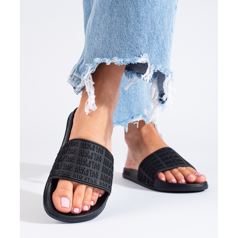 Dámské černé pantofle LL274A147 Big Star černá 1