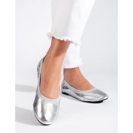 Dámské stříbrné baleríny Shelovet stříbrný 1