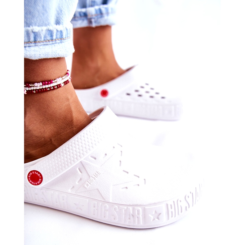 Dámské lehké pantofle Kroks Big Star II275003 Bílé bílý 3