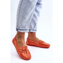 Dámské semišové mokasíny Orange Si Passione pomerančový 1