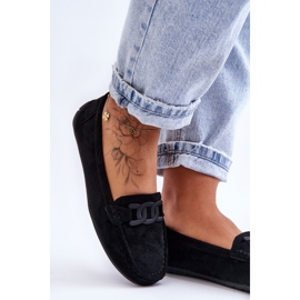 Dámské módní semišové mokasíny Black Rabell černá 2