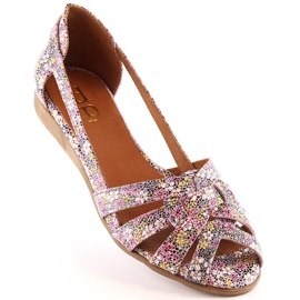 Dámské kožené nazouvací sandály vícebarevné Dolce Pietro FW195 vícebarevný 2