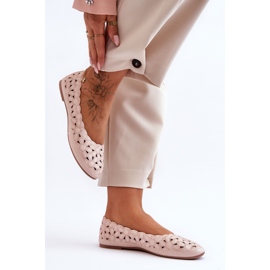 PE1 Dámské prolamované lesklé baleríny růžové Visionary růžový 1