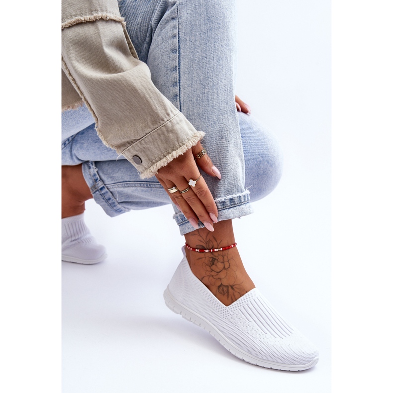 PE1 Dámské nazouvací tenisky bílé Lento bílý 2