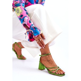 Módní zelené sandály na vysokém podpatku Felisa zelená 5 Módní zelené sandály na vysokém podpatku Felisa zelená 5