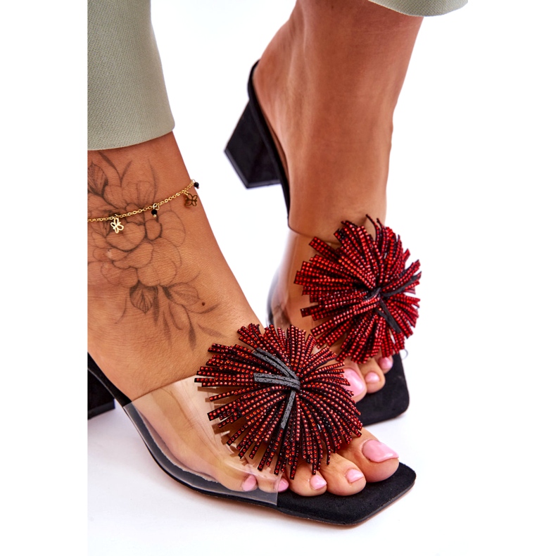 Transparentní vysoké podpatky žen S.Barski KV-AP658-1 Black černá 5