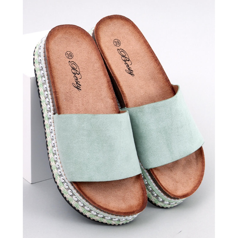 Zdobené sandály Donnie Green zelená 1