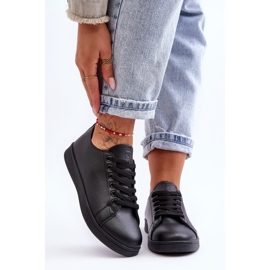 PE1 Dámské kožené klasické tenisky Black Unlimited černá 2