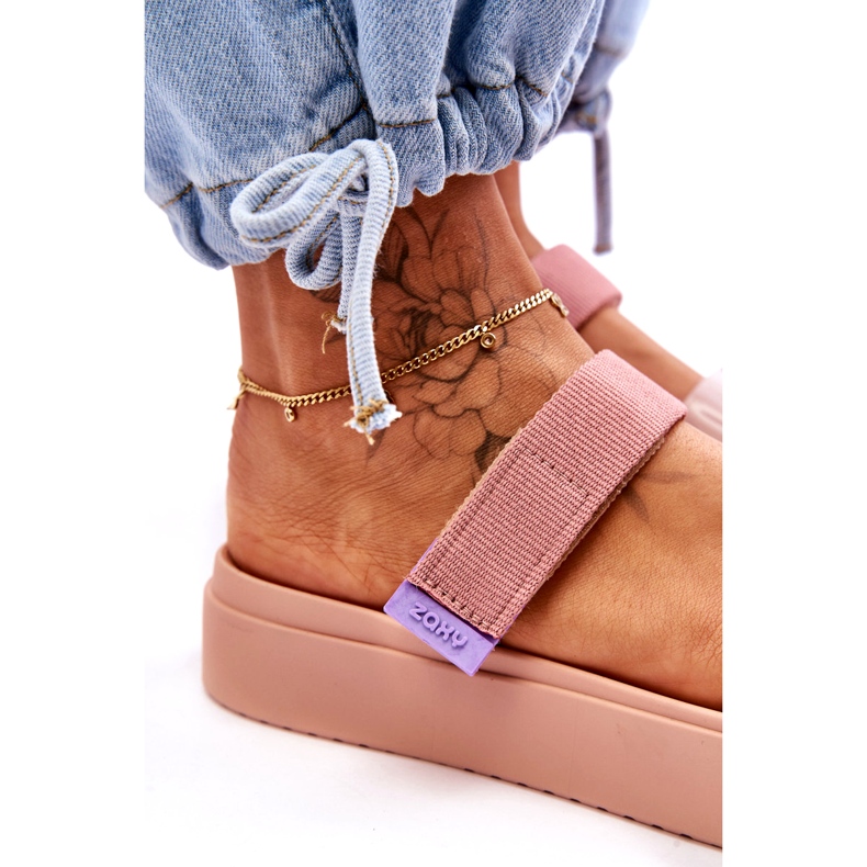 ZAXY Veganské pantofle na suchý zip HH285284 růžové růžový 3