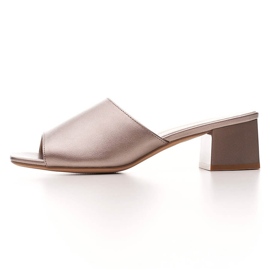 Platinové dámské sandály Sergio Leone s gumičkou KL317 stříbrný 2