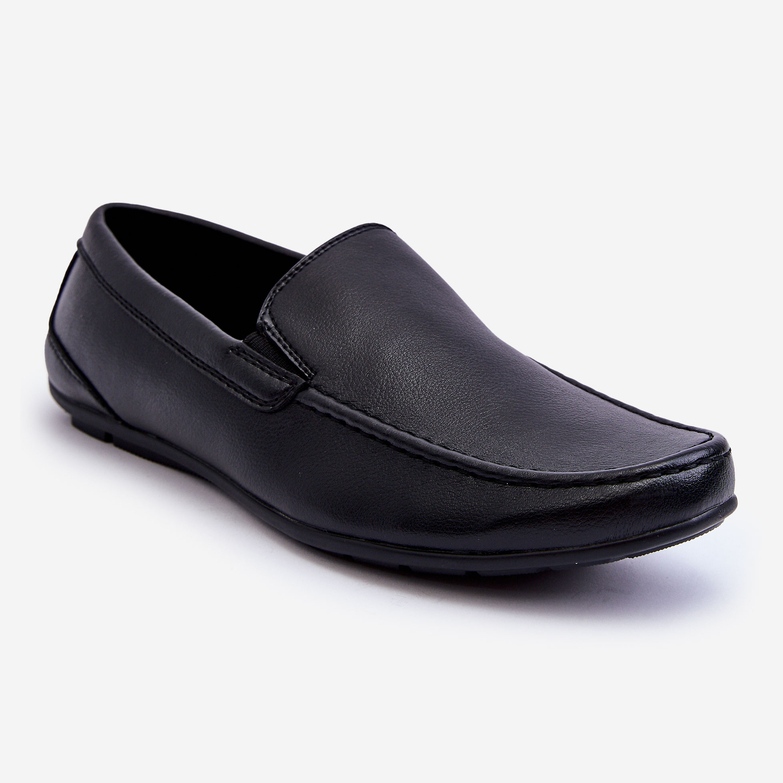 Pánské kožené mokasíny Black Theo černý 1