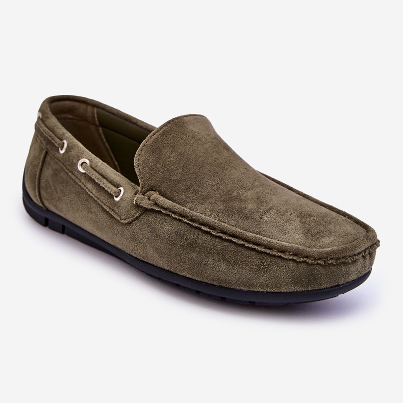 Pánské semišové slip-on mokasíny Green Rayan zelený 1